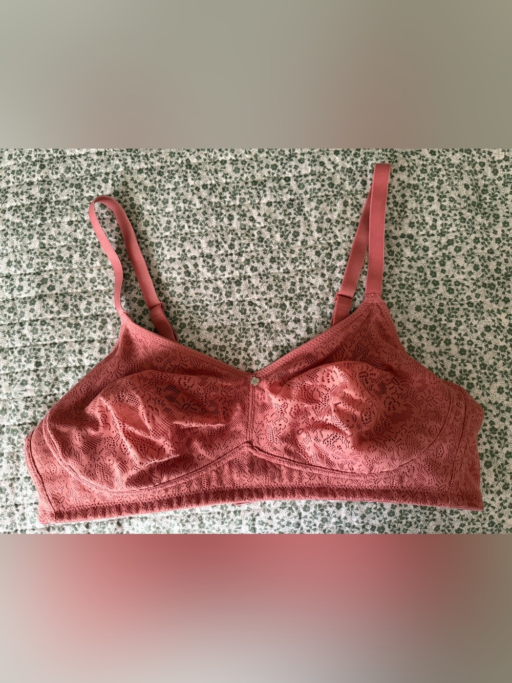 Breezies Lace Pattern Bra in Rose Pink - Size 38C